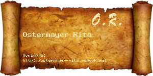 Ostermayer Rita névjegykártya